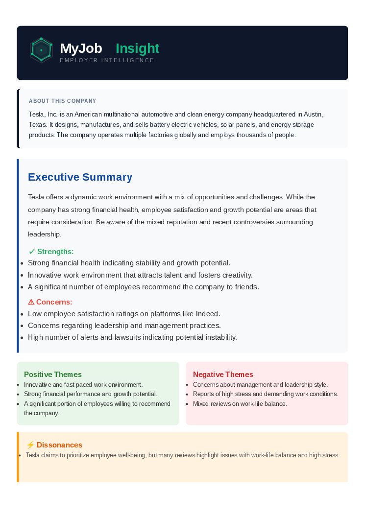 Tesla, Inc. Job Insight Report, page 2 of 5